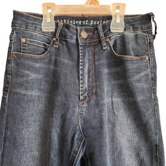 Articles Of Society Skinny Raw Slanted hem Mid-Rise Womens Jeans Size 4/26 - Picture 3 of 11